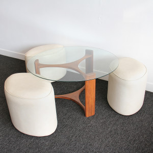 TH Brown fondue table & stools_open2