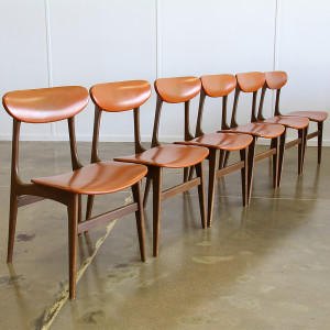 orange dining chairs_angle row