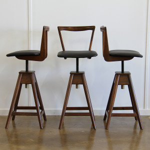 th brown 3x bar stools_front & side