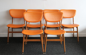 orange dining chairs 2